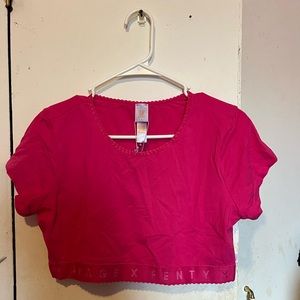 Savage X Fenty pink crop top